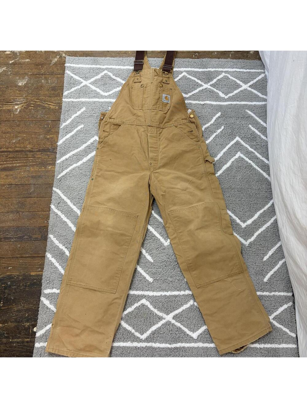 Carhartt bib overalls cotton canvas double knee - Picture 2 of 8
